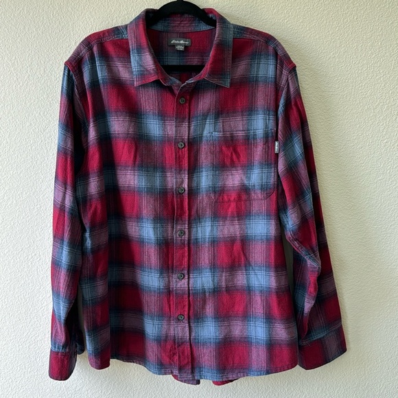 Eddie Bauer Flannel Button Front Shirt Size XXL - Picture 1 of 4
